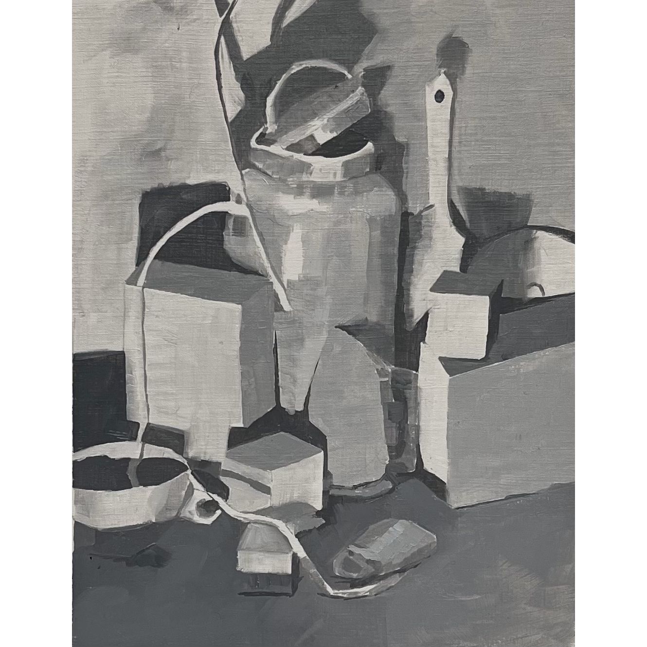 Still Life Objects in Gray Tones